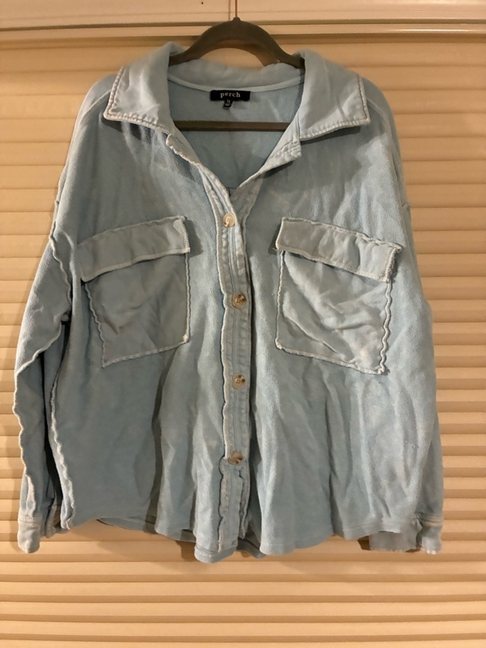 Perch Light Blue Button-Down Pocket Shirt